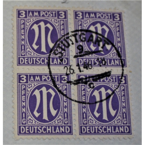 73 - Germany 1945-1946 Allied Military Post SG A30 x 2 A30 pair A30a x 2, A31, A31 pair A31a, A31b used; ... 