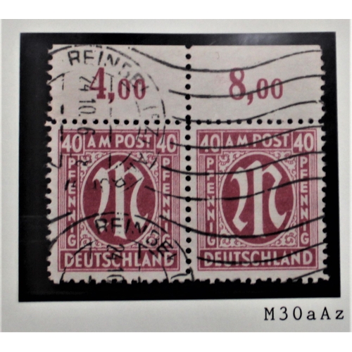 73 - Germany 1945-1946 Allied Military Post SG A30 x 2 A30 pair A30a x 2, A31, A31 pair A31a, A31b used; ... 