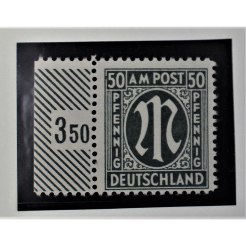 73 - Germany 1945-1946 Allied Military Post SG A30 x 2 A30 pair A30a x 2, A31, A31 pair A31a, A31b used; ... 