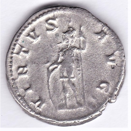 15 - Gordian III AD235-270 Silver Antoninianus. Rev: Virtus AVG Virtus standing left resting on shield wi... 