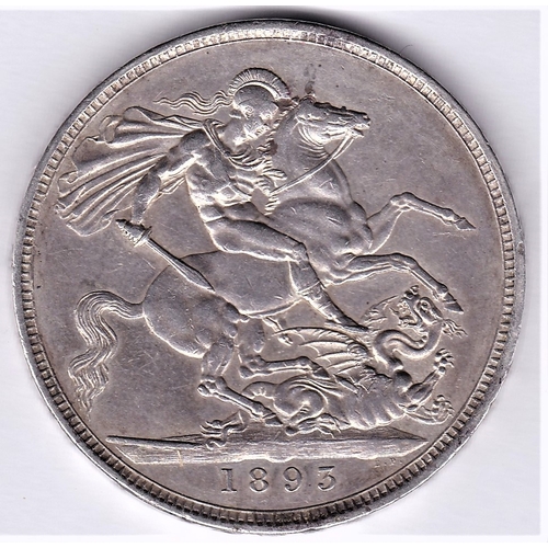 29 - 1895-1893-LVI Victoria Crown VEX