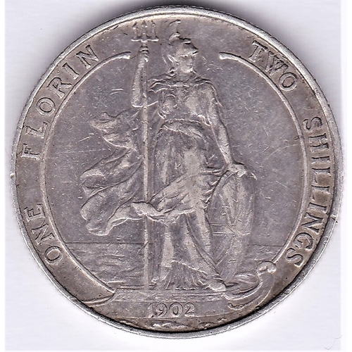 37 - 1902 - Edward VII Florin, NEF