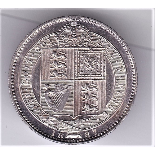 41 - 1887 - Jubilee Shilling, AUNC