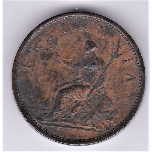 50 - 1806 - George III Penny GVF/NEF some lustre, dark toning