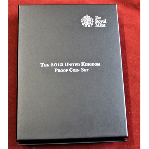 75 - 2012 - Royal Mint proof Set, boxed and cased collectors set (10 coins), with certificate