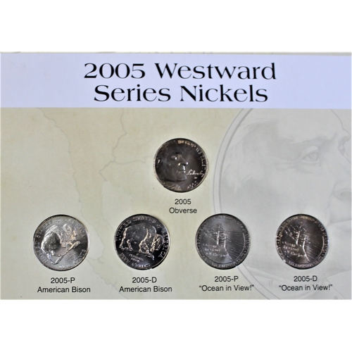 80 - USA - 2004-2006 Westward Series nickels, all BUNC in special folder (13) and other nickels BUNC (8)