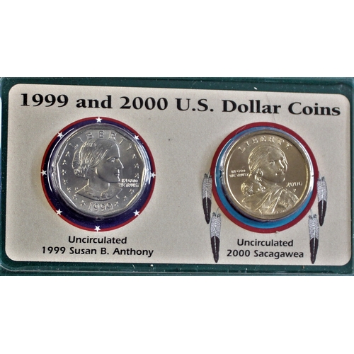 81 - USA 1976 - Proof Set and Presidential Dollar Coins Proof Sets and 1999 and 2000 Dollar coins uncircu... 