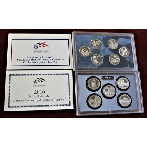 84 - USA - 2009 Proof Quarter Set and 2010 Proof Beautiful Quarters Set (2)