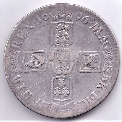 86 - 1696 - William III Crown, fine