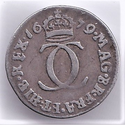 90 - 1679-Charles II Maundy twopence. Fine