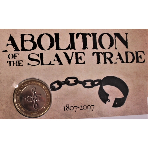 144 - 2007 - Abolition on the Slave Trade £2 coin BUNC on GB Abolition Set FDC