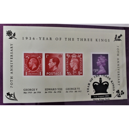 153 - 2006 - The Three Kings Anniversary medallion, on GB First Day Cover min sheet