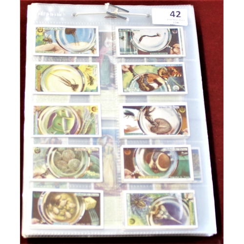 42 - Typhoo Tea Trade Cards (9) full sets including Common Objects highly magnified, William Shakespeare,... 