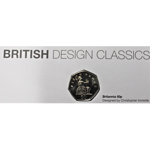 155 - 2009 - British Design Classics 1998 50 pence, BUNC on 2009 British Classic Designed set FDC