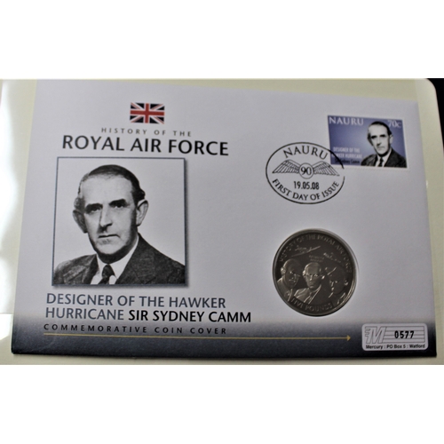 160 - 2008 - History of the Royal Airforce, Jersey 2008 five pounds Battle of Britain BUNC on Nauru FDC - ... 