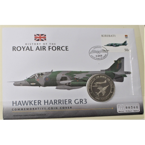 162 - 2008 - History of the  Royal Airforce, Gibraltar 2008 crown BUNC on Kiribati FDC Hawker Harrier GR3