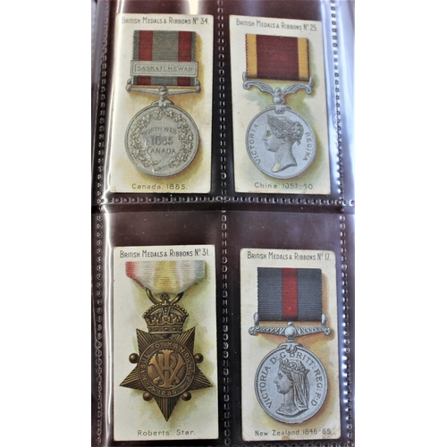 77 - Taddy & Co., British Medal s& Ribbons 1903, 13/50 cards. VG in sleeves.