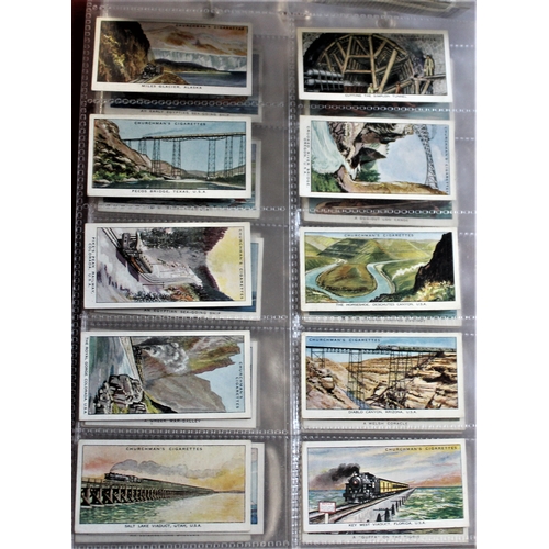 83 - W.A. & A.C. Churchman. 4 Sets. The Story of London 1934 50/50 cards (small size). Kings of Speed 50/... 