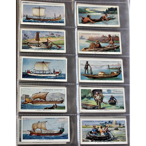 83 - W.A. & A.C. Churchman. 4 Sets. The Story of London 1934 50/50 cards (small size). Kings of Speed 50/... 