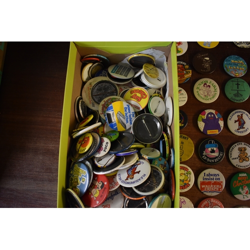 457 - Vintage Tin Pin Badges ranging from the 1970s onward including (200+) mainly advertising including N... 