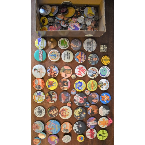 460 - Musical Band Tin Pin Badges ranging from the 1970s onward (100+) with Led Zeppelin, U2, Kylie Minogu... 