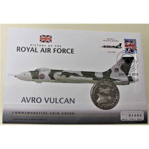 164 - 2008 - History of the Royal Airforce 2007 Nara Dollar BUNC Avro Vulcan on GB 1st Class cover