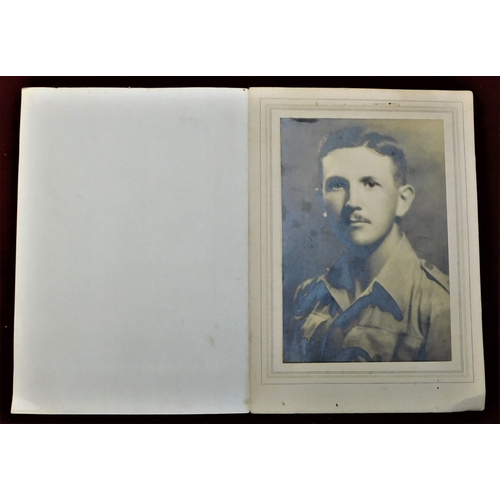 102 - British WWII Studio portrait of 117895 Lt. Bernard Oscar Buckingham, MiD, 5th Battalion. Queen's Own... 
