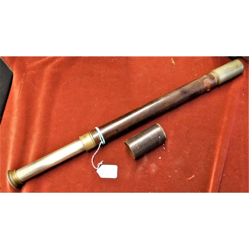 104 - British Boer War single draw telescope, made Negretti & Zambra London, the internal lenses are in ex... 