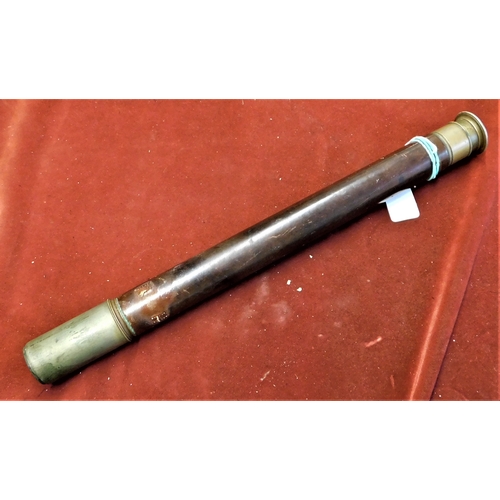 104 - British Boer War single draw telescope, made Negretti & Zambra London, the internal lenses are in ex... 