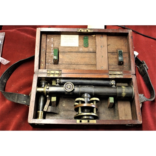 105 - British WWI Surveyor's Level Theodolite, made by F.B. Dancer of Manchester and in excellent conditio... 