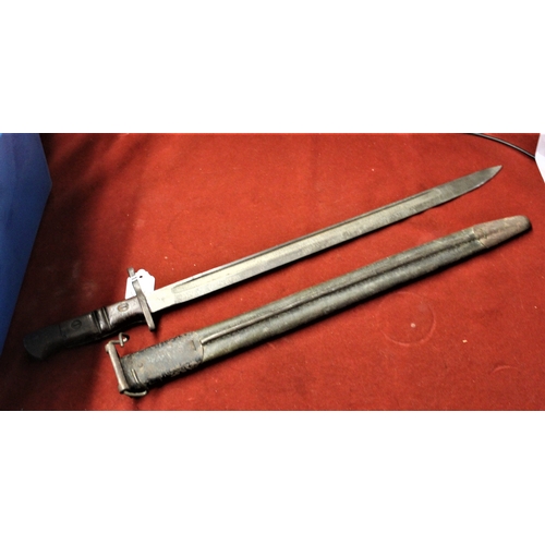 64 - Remington made Pattern 1913 bayonet, with stamps on the ricasso 12/16 (Remington) and on the other s... 