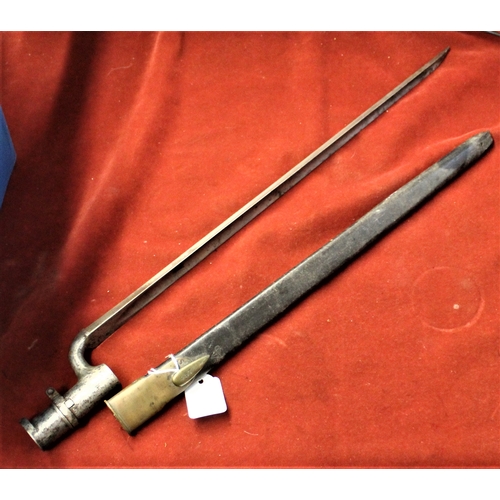 67 - British Pattern 1853 Enfield Snider Bayonet with scabbard, dated 1873 and with matching '457' marks ... 