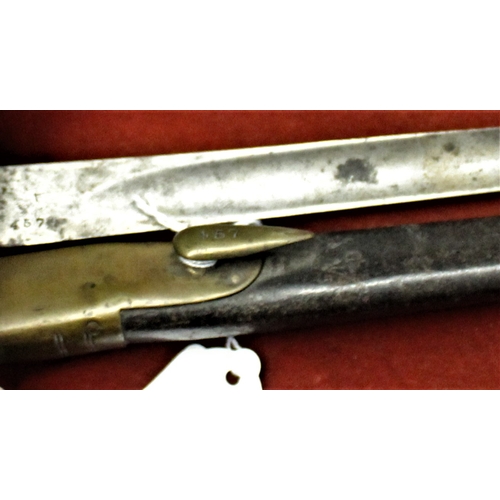 67 - British Pattern 1853 Enfield Snider Bayonet with scabbard, dated 1873 and with matching '457' marks ... 
