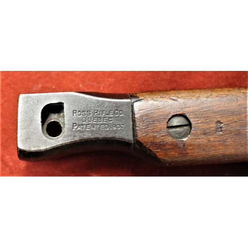 71 - Canadian WWI MKII Ross Rifle Bayonet, made by Ross Rifle Co., Quebec 3/1916, with '11' acceptance ma... 