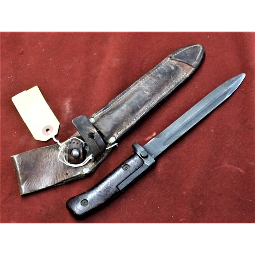 72 - Czechoslovakian VZ. 58 assault rifle Bayonet,  common composition grip variant with numbers '3 111 S... 