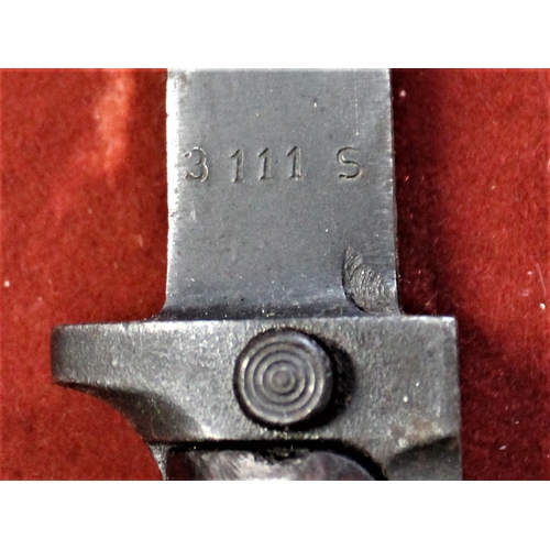 72 - Czechoslovakian VZ. 58 assault rifle Bayonet,  common composition grip variant with numbers '3 111 S... 