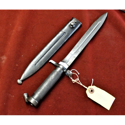 74 - Swedish M1896 Mauser Bayonet with full metal scabbard, this bayonet is made by Eskilstuna Jernmanufa... 