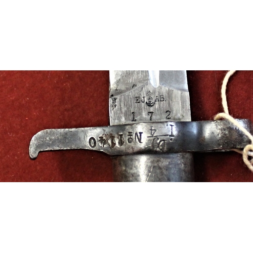 74 - Swedish M1896 Mauser Bayonet with full metal scabbard, this bayonet is made by Eskilstuna Jernmanufa... 
