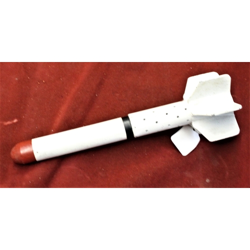 84 - British 1960s 81mm Mortar instructional piece which shows the tail fins, marked X5R with white and r... 