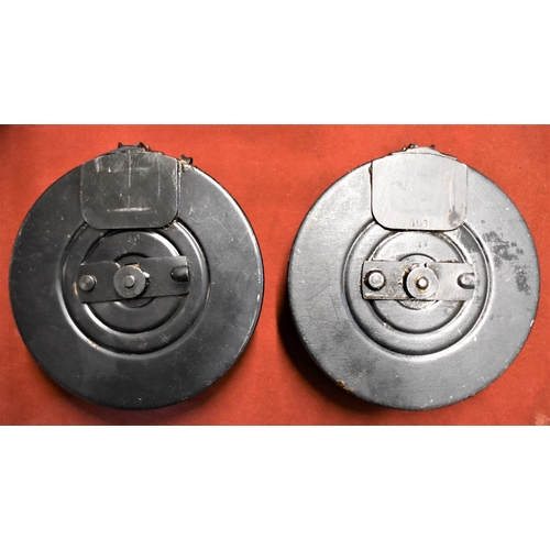 95 - Russian WWII PPSH 41 Drum Magazines (2) in excellent condition, serial numbers engraved good makers ... 