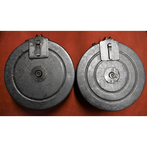 95 - Russian WWII PPSH 41 Drum Magazines (2) in excellent condition, serial numbers engraved good makers ... 