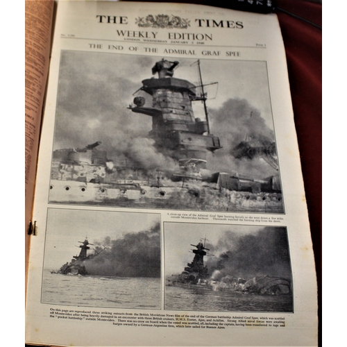 306 - Newspaper-'The Times' weekly WWII edition-3rd Jan 1940 rust staples other wise excellent condition