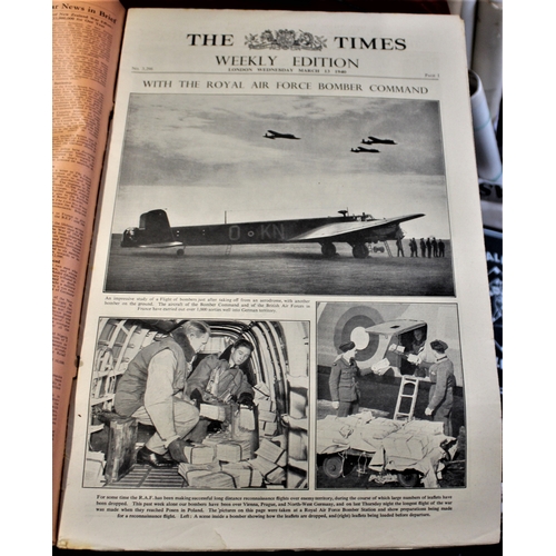 321 - The Times 1940-Mar 13th WWII weekly edition-rust staples, other wise very fine in deed