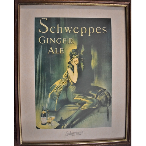 256 - Pictures-for advertising 'Schweppes Tonic Water'-1950's poster (2)-measurements 40cm x 32cm very goo... 