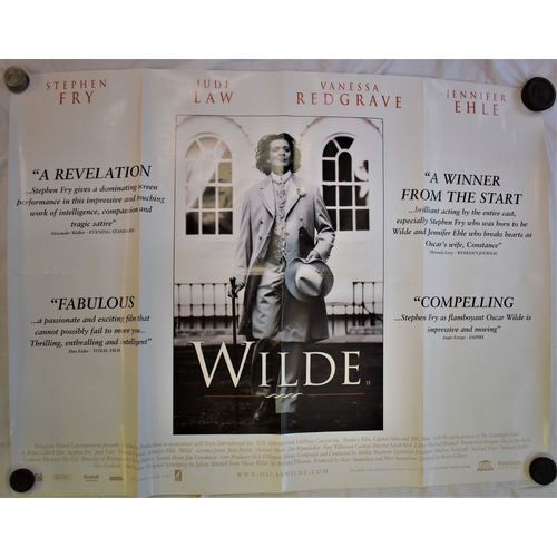 204 - Film Poster-'Wilde'-starring Stephen Fry-Jude Law-Vanessa Redgrave-double sided poster-measurements ... 