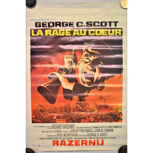 58 - Film Lobby Poster - 'La Rage Au Coeur' starring Richard Basehart. Measurements 52cm x 35cm, folds in... 