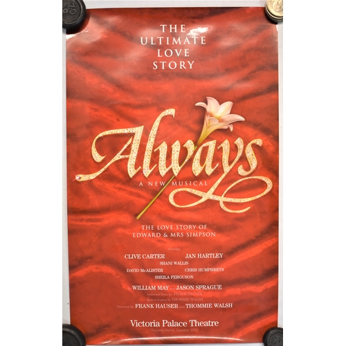 70 - Poster Musical (Love)'Always'-Love story of Edward and Mrs Simpson-Victoria Palace Theatre-measureme... 