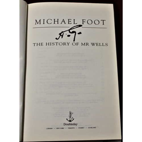 414 - Book-Michael Foot-The History of Mr Wells-hardback-author signed very good