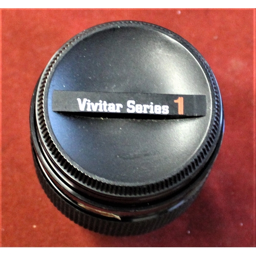 360 - Vivitar Lens Series 1-No.22810423-auto variable focusing 72mm - 35mm 1:2.8, with lens covers