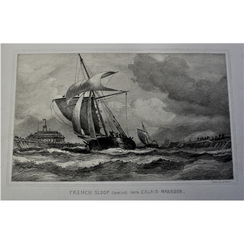 268 - Prints-Antique by Chas. G. Lewis French Sloop coming into Calais Harbour and Calais Pier (2)